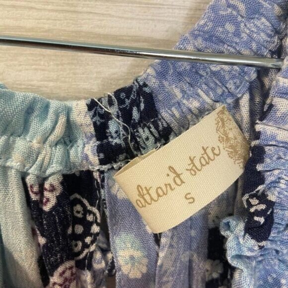 Altar'd State Off Shoulder Patchwork‎ Crop Top Women's Boho Peasant Crop - Picture 8 of 9